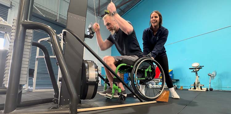Chris Astill training in the gym